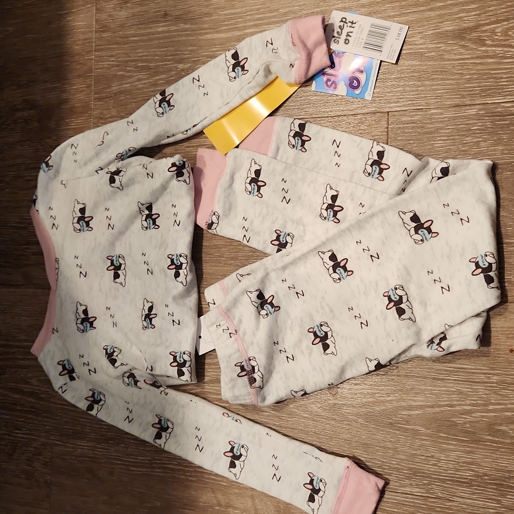 Heather Gray Dog Kid's Pajama Set